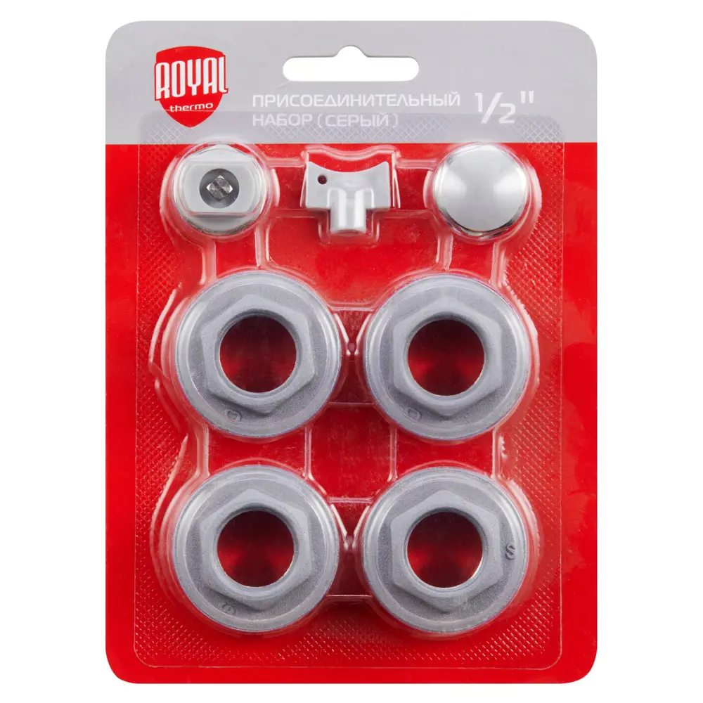 Монтажный комплект для радиатора Royal Thermo 1/2" сталь серый 7 шт STLM-2152358
