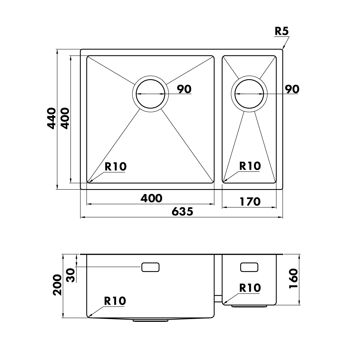 Кухонные мойки Eco Marino SME-635DR.A SEAMAN  - Вид №1