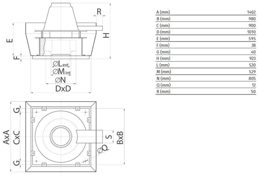 Vortice Центробежный крышный вентилятор для удаления горячего дыма Torrette tr-ed-v 15179 - Вид №1