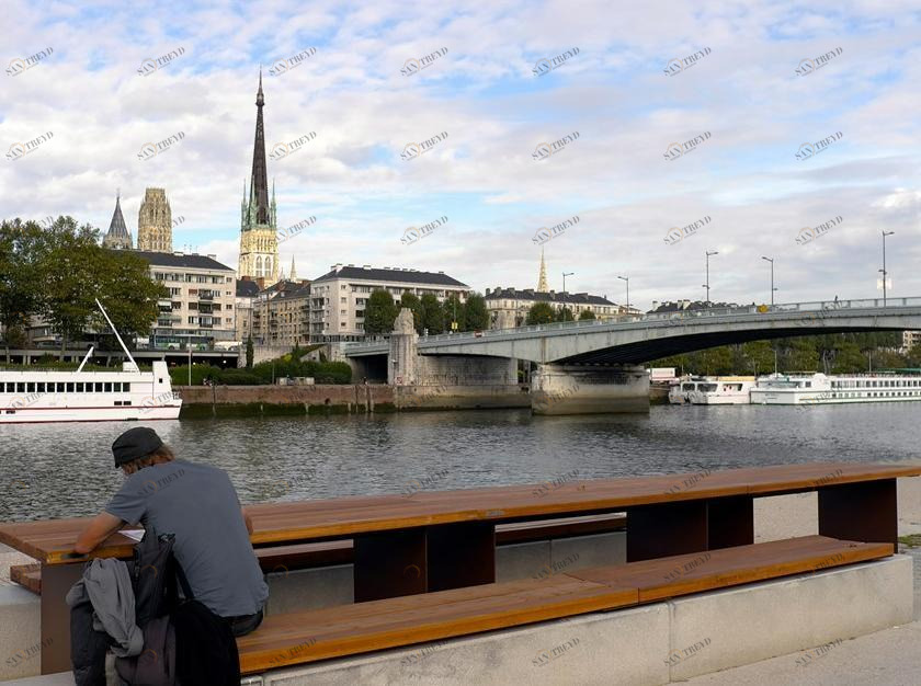 URBIDERMIS Прямоугольный стол для общественных мест из массива дерева Bancal sun-id-1502736