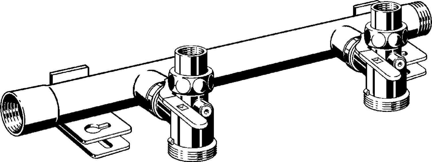 618 360 Модель G2345.1S Трубопроводные системы  Газовая арматура  Коллекторы  Однотрубные газовые счетчики Santreyd  - Вид №1