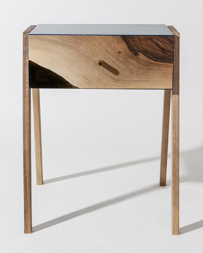 Тумбочка прикроватная с ящиком коричневая Storm G ICON DESIGNE STORM 177933 Коричневый - Вид №1