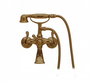 Gentry Home Смеситель для умывальника на три отверстия с выдвижным краном Tiffany Бронза GH100467