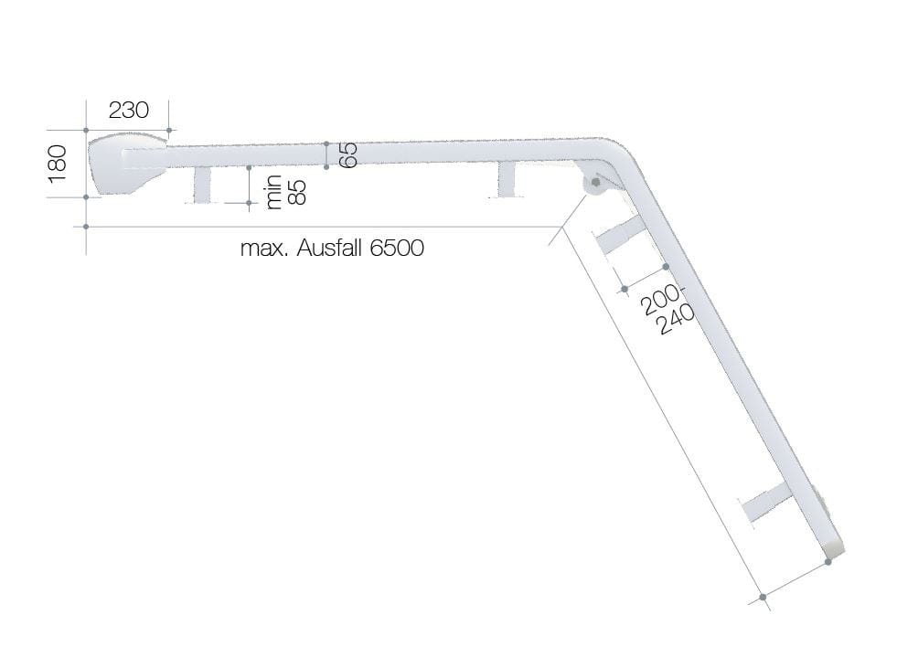 Навес с откидным верхом с боковыми направляющими HELLA TENDA PLUS B ARCH-00049112 - Вид №3