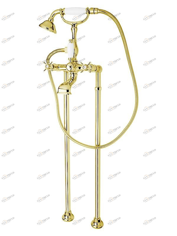 Напольный смеситель для ванны с ручным душем, шлангом 150 см CEZARES LORD-VDP-03/24-Bi