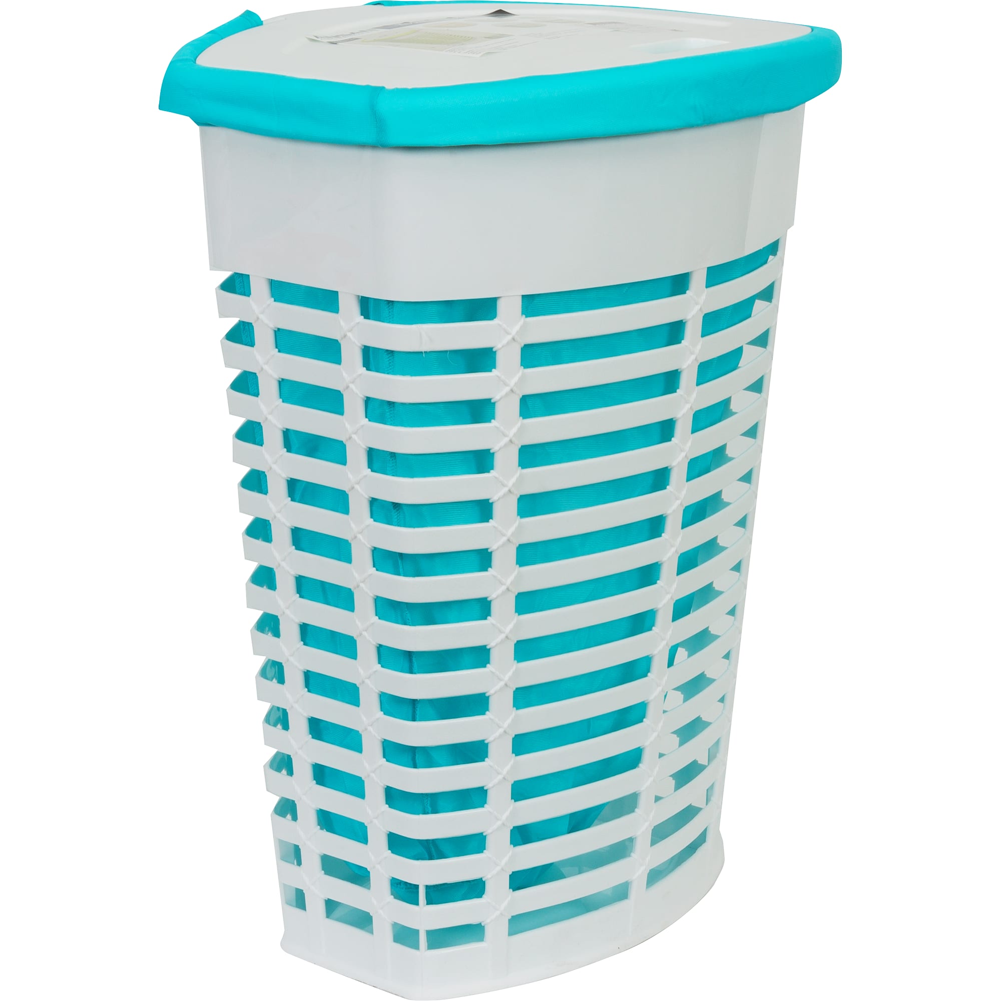 82118693 Корзина для белья с чехлом, 470х360х600 мм, цвет голубой PALM Santreyd