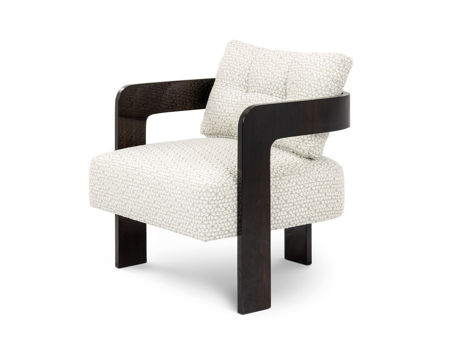 Черное кресло с подлокотниками JOSÉ LEITE DE CASTRO CAROLE ARCH-00047921