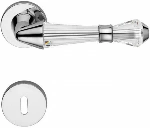 LINEA CALI' Ручка из латуни в классическом стиле с кристаллами swarovski® на розе с замком Luce