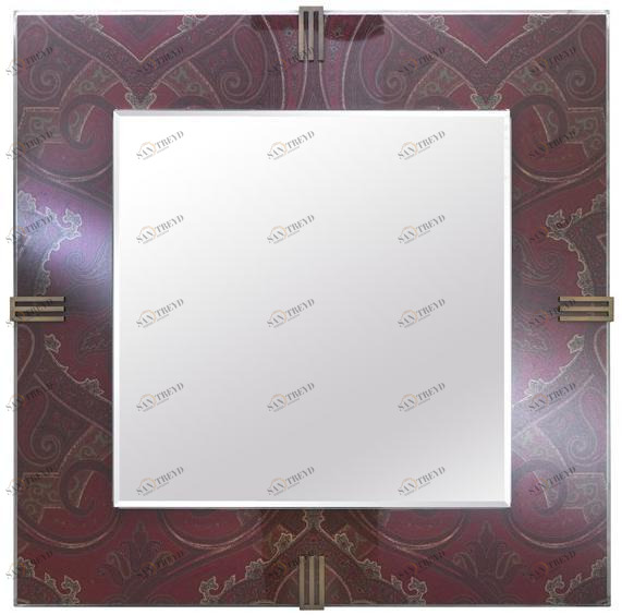 ETRO Home Interiors Квадратное настенное зеркало в рамке из стекла и ткани  E.ren.511.a 