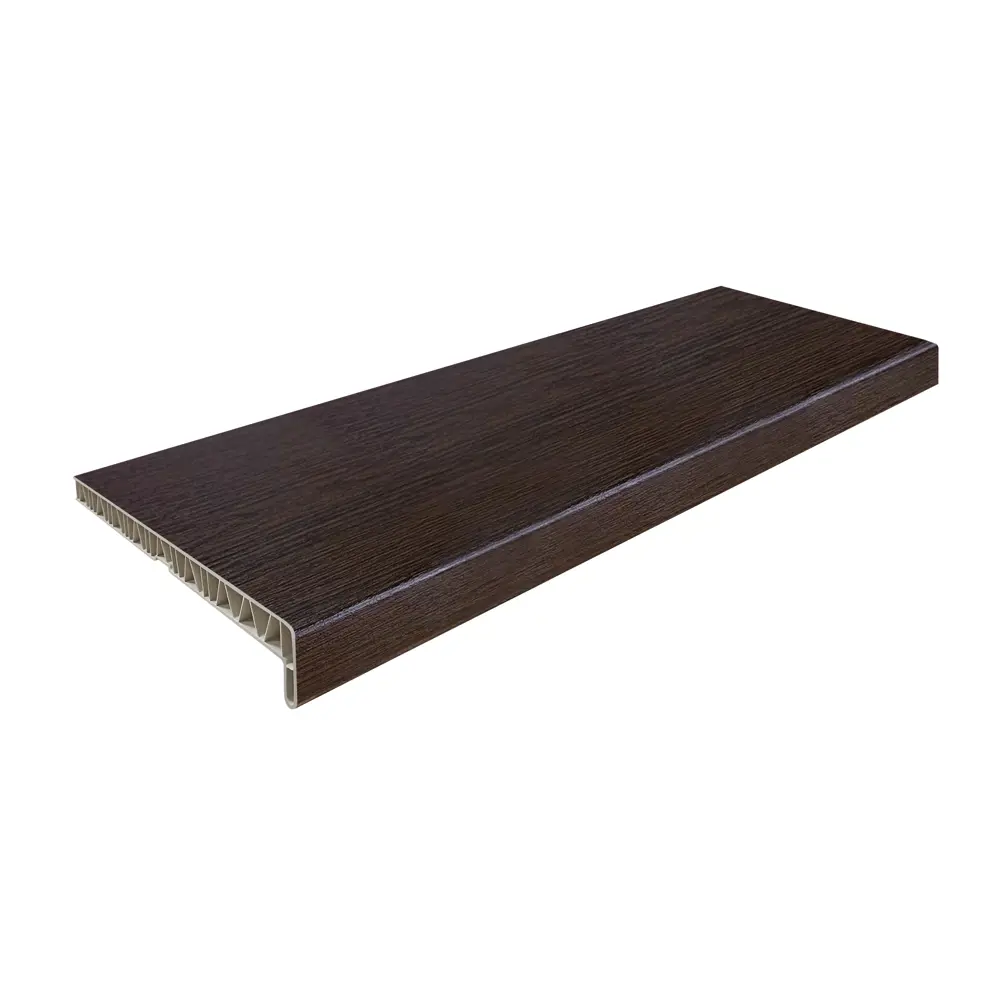 Подоконник ПВХ 2000x400 мм цвет темный дуб FINEBER STLM-2039063 - Вид №1