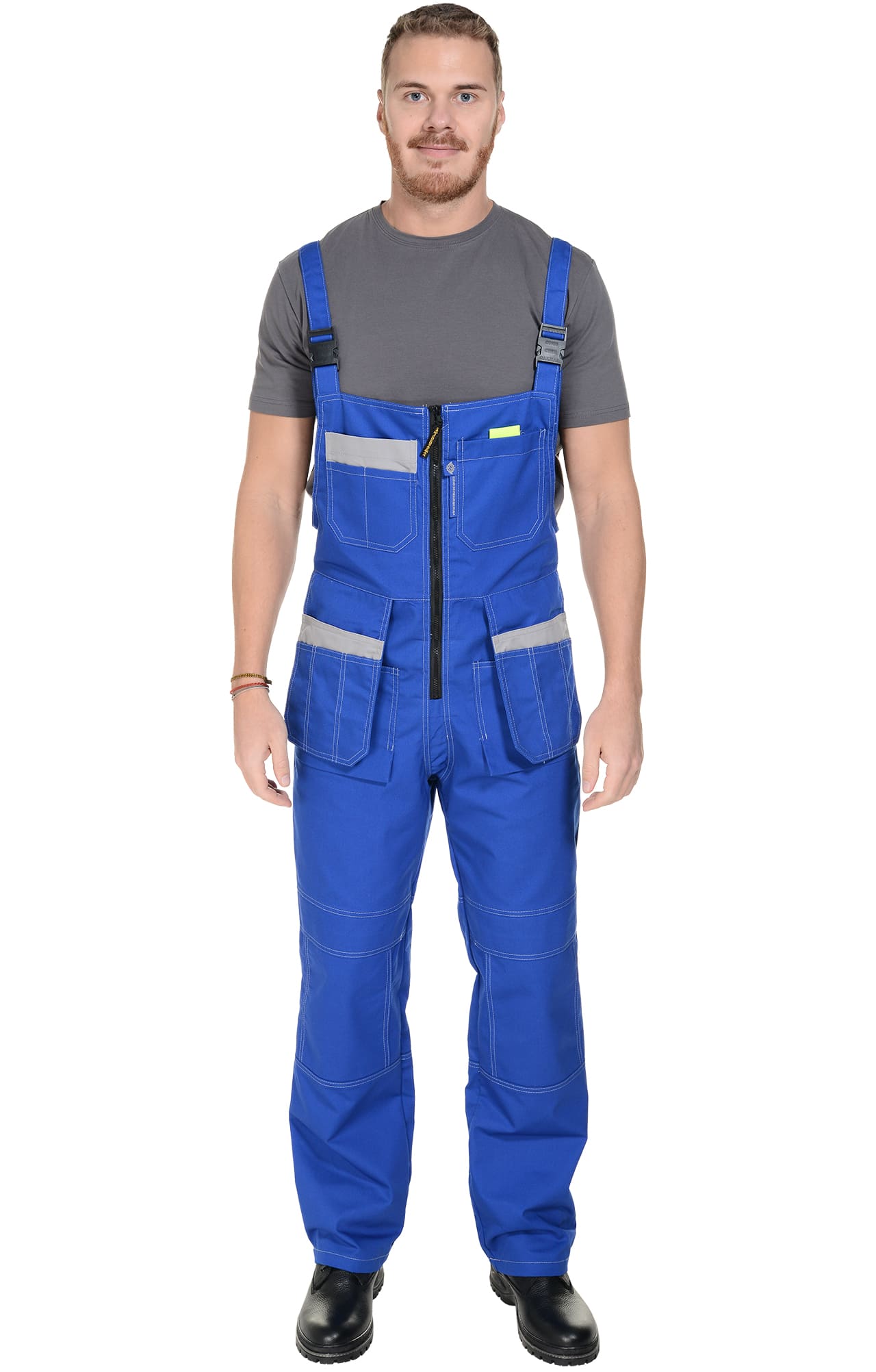 65331 Костюм "Профессионал-2" василек-серый-лимон  Летняя спецодежда  размер 60-62/182-188  - Вид №2