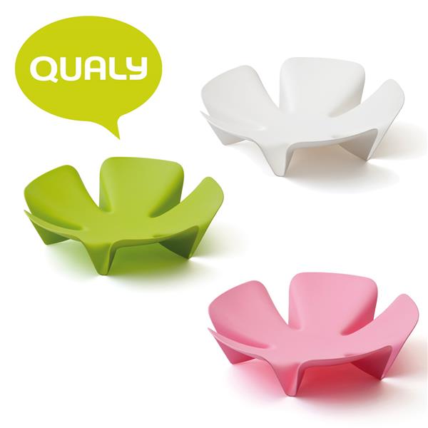 QL10041-WH Ваза для фруктов flower белая Qualy  - Вид №3