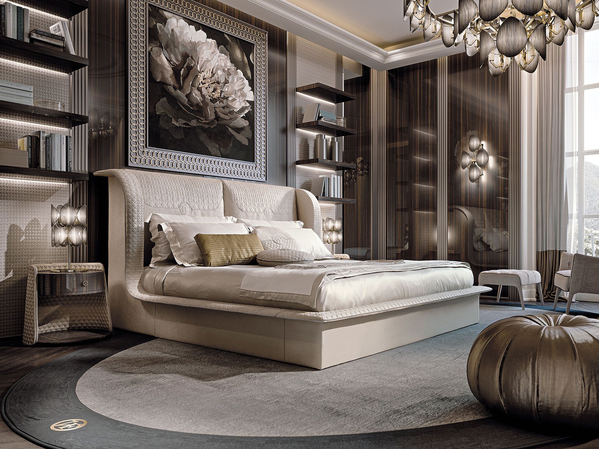 Мягкая кровать из ткани Vittoria Frigerio Appiani ARCH-00129767 - Вид №1