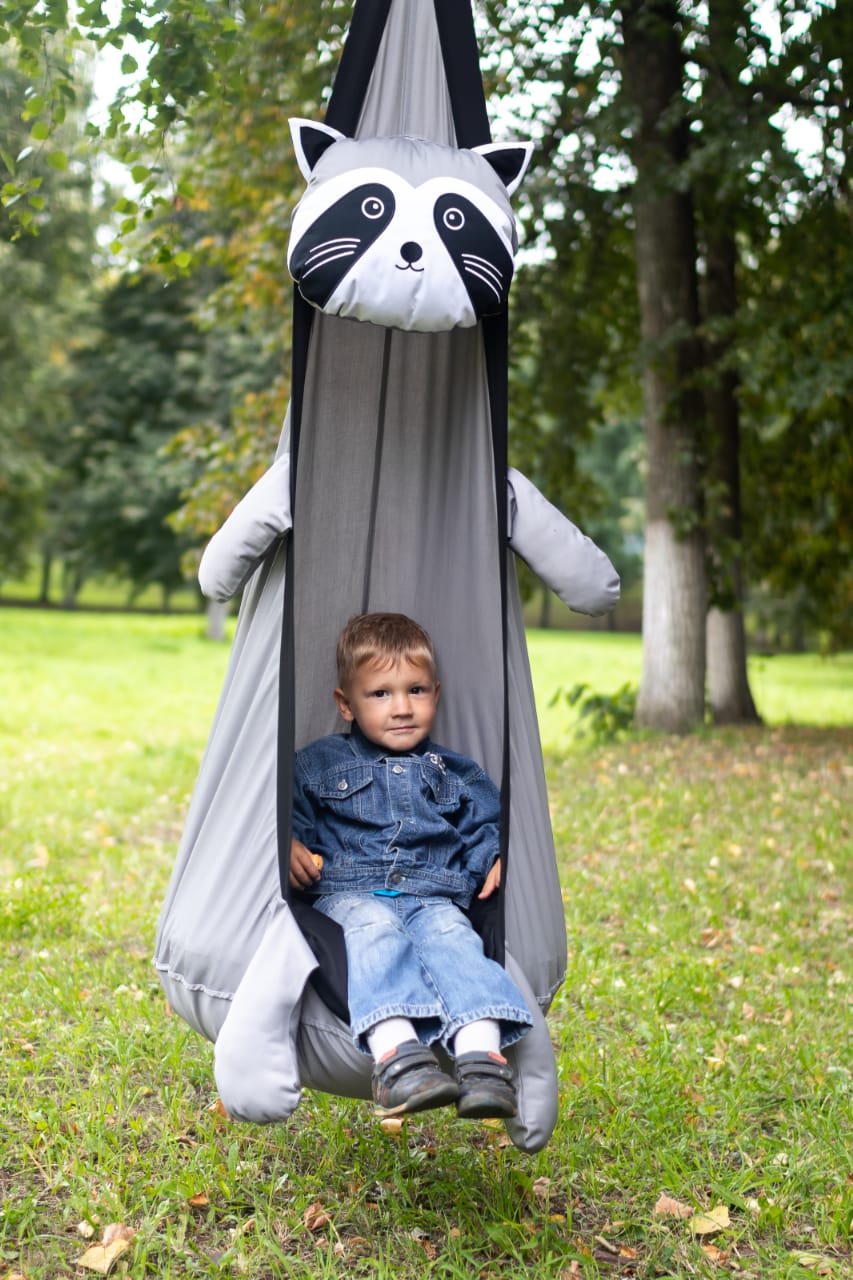 Подвесное кресло-кокон "Енот" ПОКАЧАЙКА  00-3831141 Серый Santreyd  - Вид №3