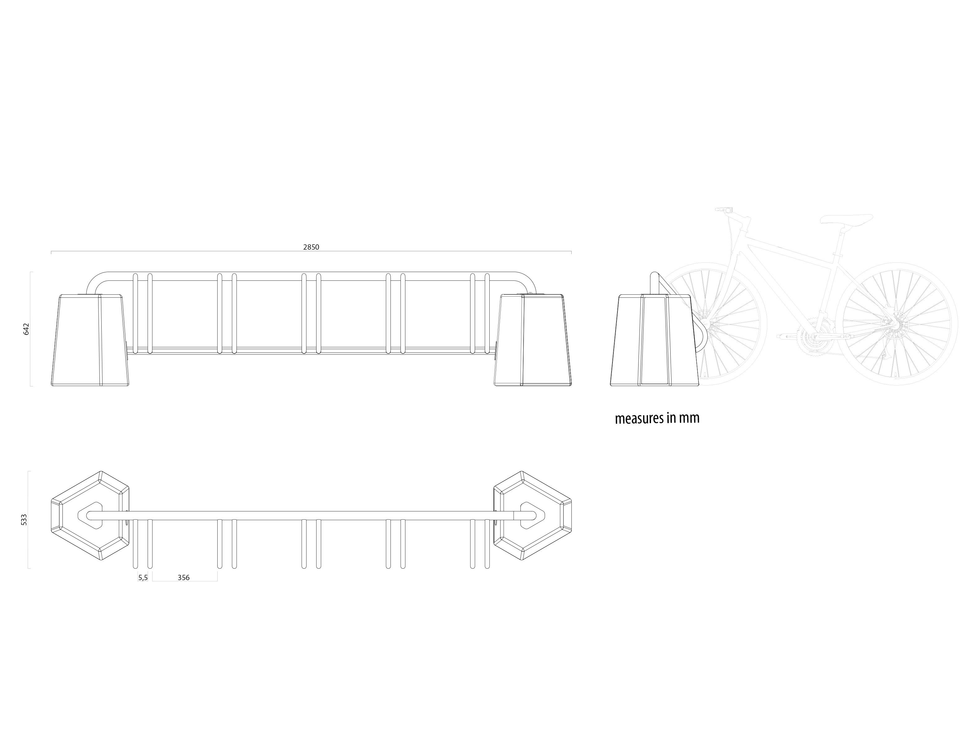 Бетонные и металлические велосипедные стойки Lazzari Castle ARCH-00142855 - Вид №2