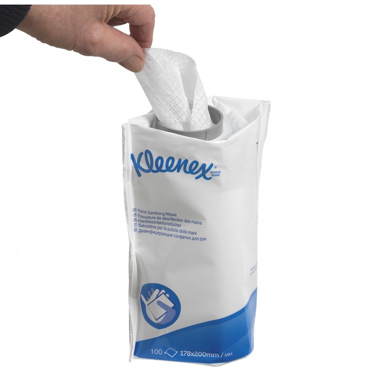 7783 Kimberly Clark Дезинфицирующие салфетки Kimberly Clark Kleenex 7783 в упаковке 6 пачек по 100 шт 