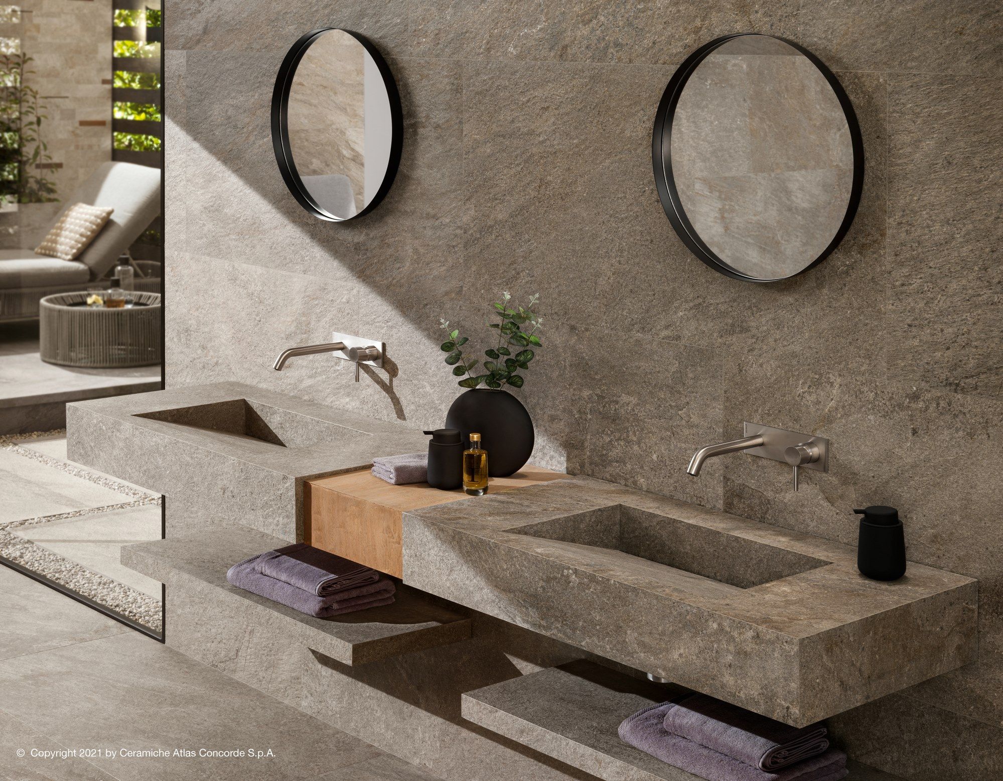 Пол / облицовка керамогранита с эффектом камня Atlas Concorde Norde ARCH-00026085 - Вид №6