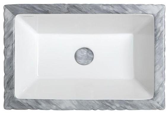 Ptr01r Подвесная раковина настенная овальная Horganica Pietra белая - Вид №4