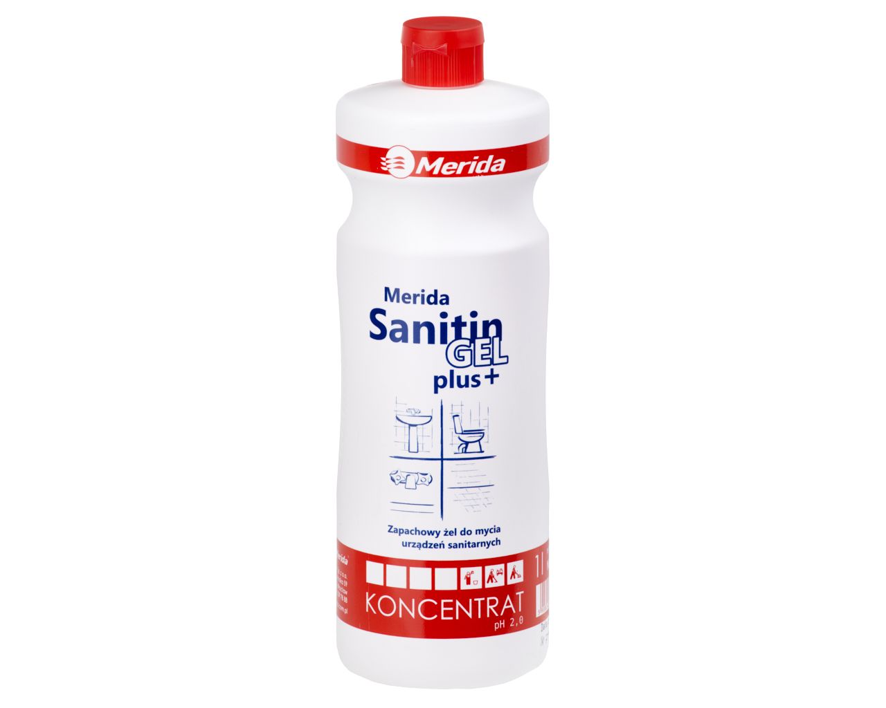 NML105 SANITIN GEL PLUS, гель санитарно-чистящий, флакон 1 л Merida 