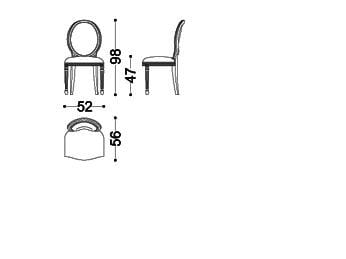 Ткань медальон стул OPERA CONTEMPORARY MAURICE ARCH-00069461 - Вид №4