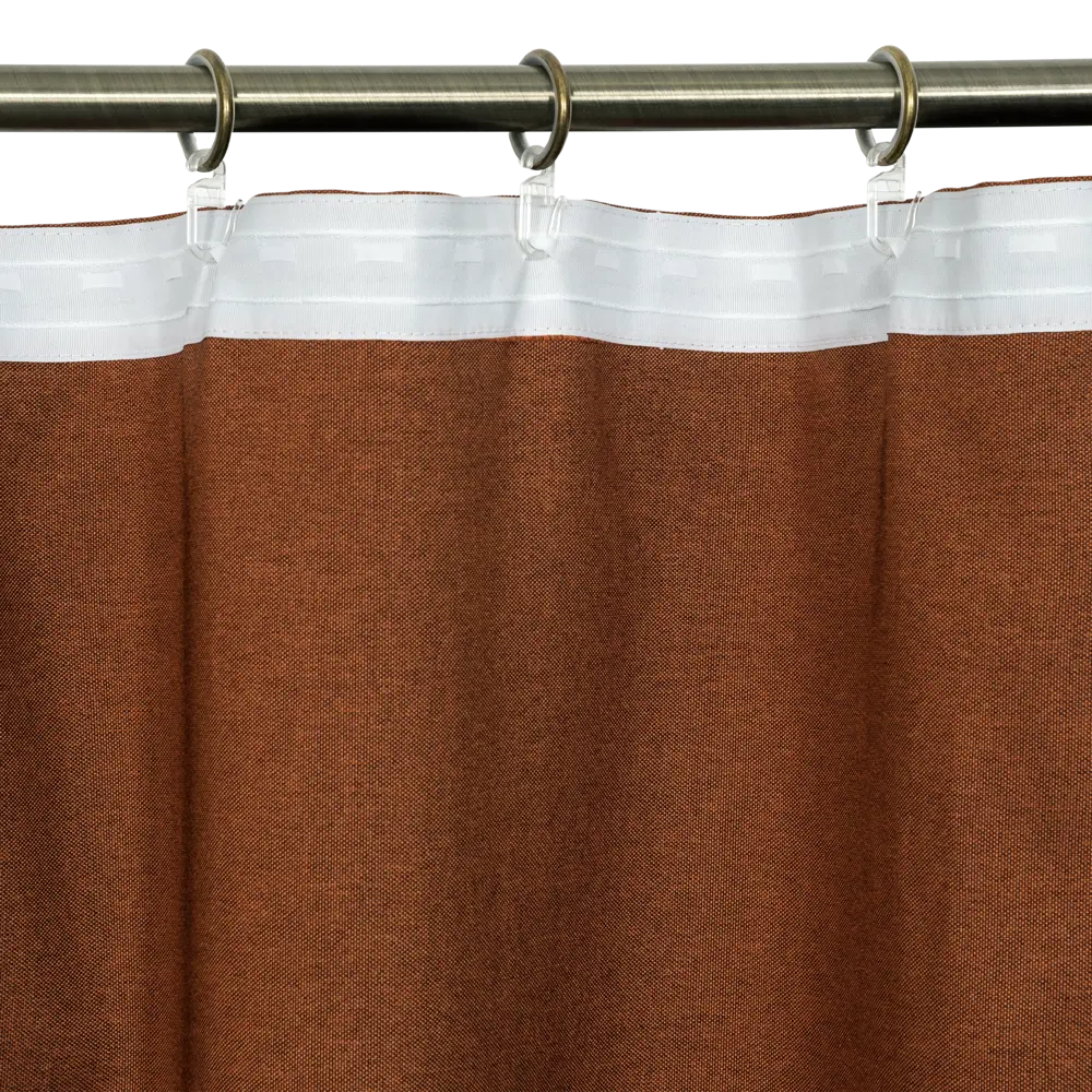 Штора на ленте Paris 160x280 см полиэстер однотон цвет терракотовый GARDEN STLM-2078928 - Вид №3