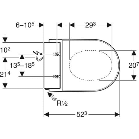 Мягкое сиденье для унитаза с подогревом Geberit AquaClean ARCH-00080643 - Вид №1