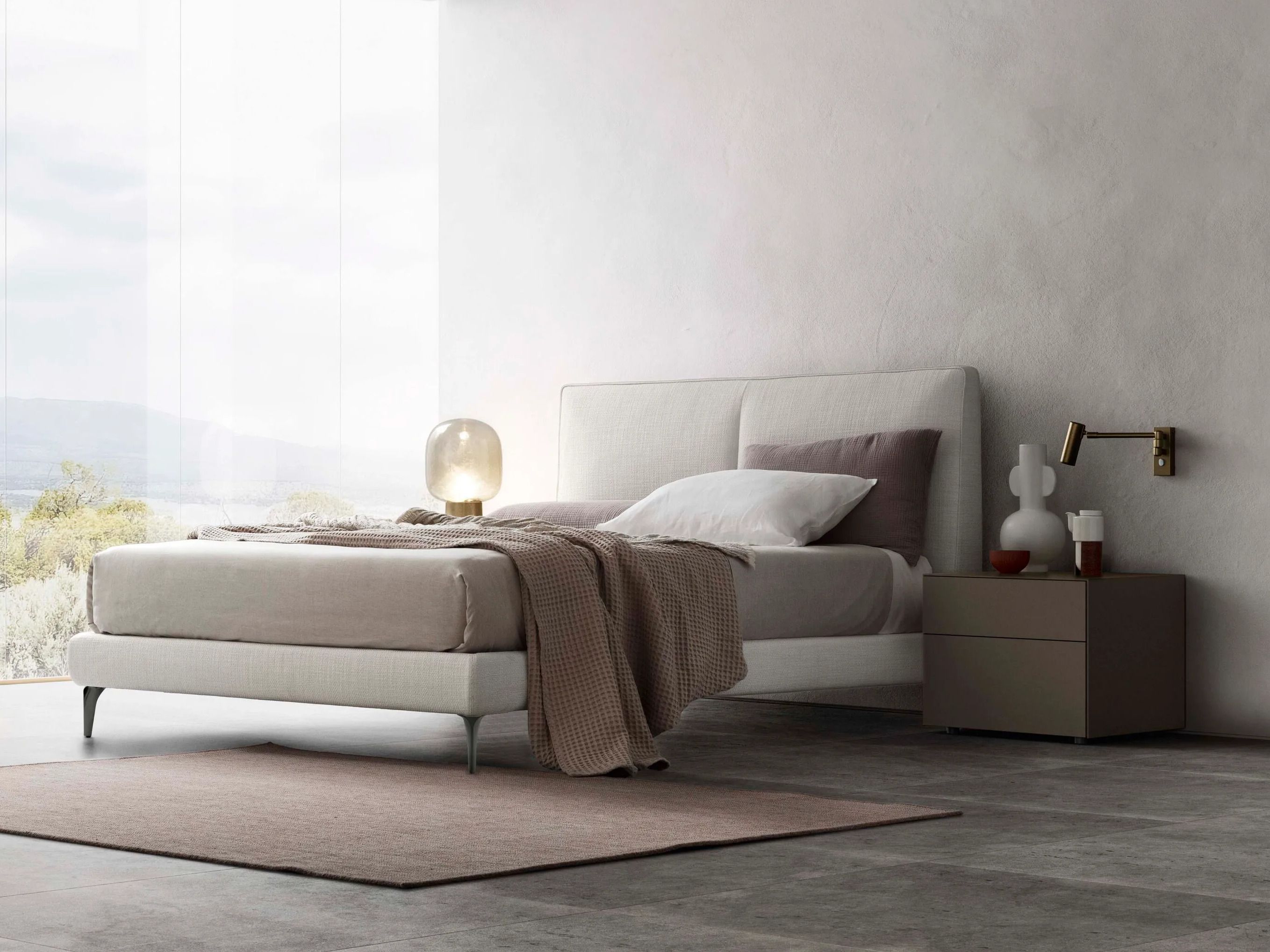 Мягкая кровать с высоким изголовьем Alf DaFrè CASSIOPEA ARCH-00029172 - Вид №5