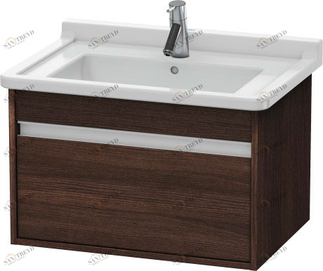 KT666305353 Ketho Тумбочка подвесная Каштан темный, декор Duravit