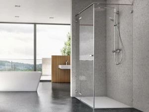 DUSCHOLUX Душевая кабина стеклянная с распашной дверцей