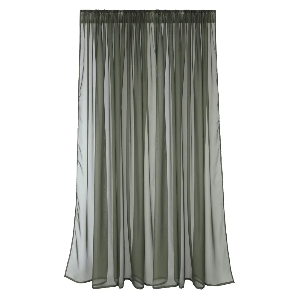 INSPIRE Polyone Forest - Тёмно-зелёный тюль на ленте 300×280 см 89297638 STLM-1496909 - Вид №6