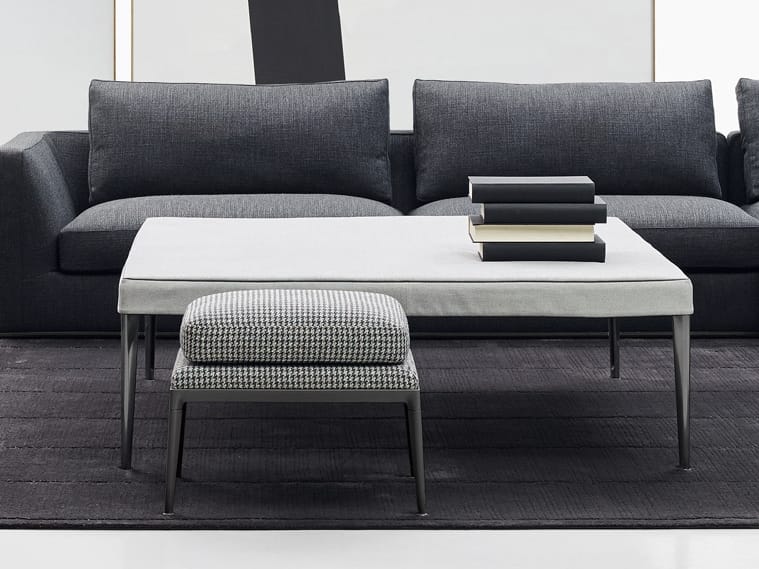 Квадратный журнальный столик из ткани B&B Italia закрытый мирт ARCH-00075828