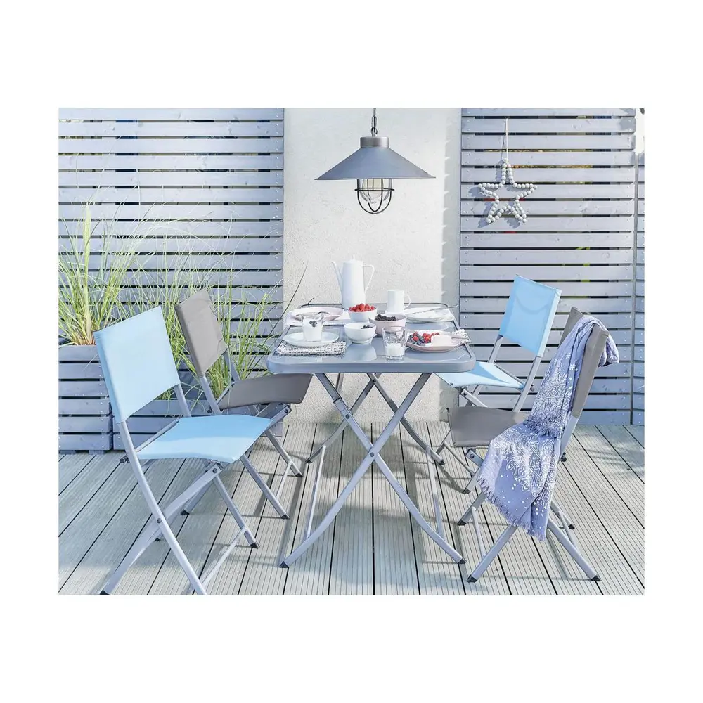 Стул Naterial Emys Origami складной 52х42х83 см сталь голубой 81956391 STLM-2013381  - Вид №8