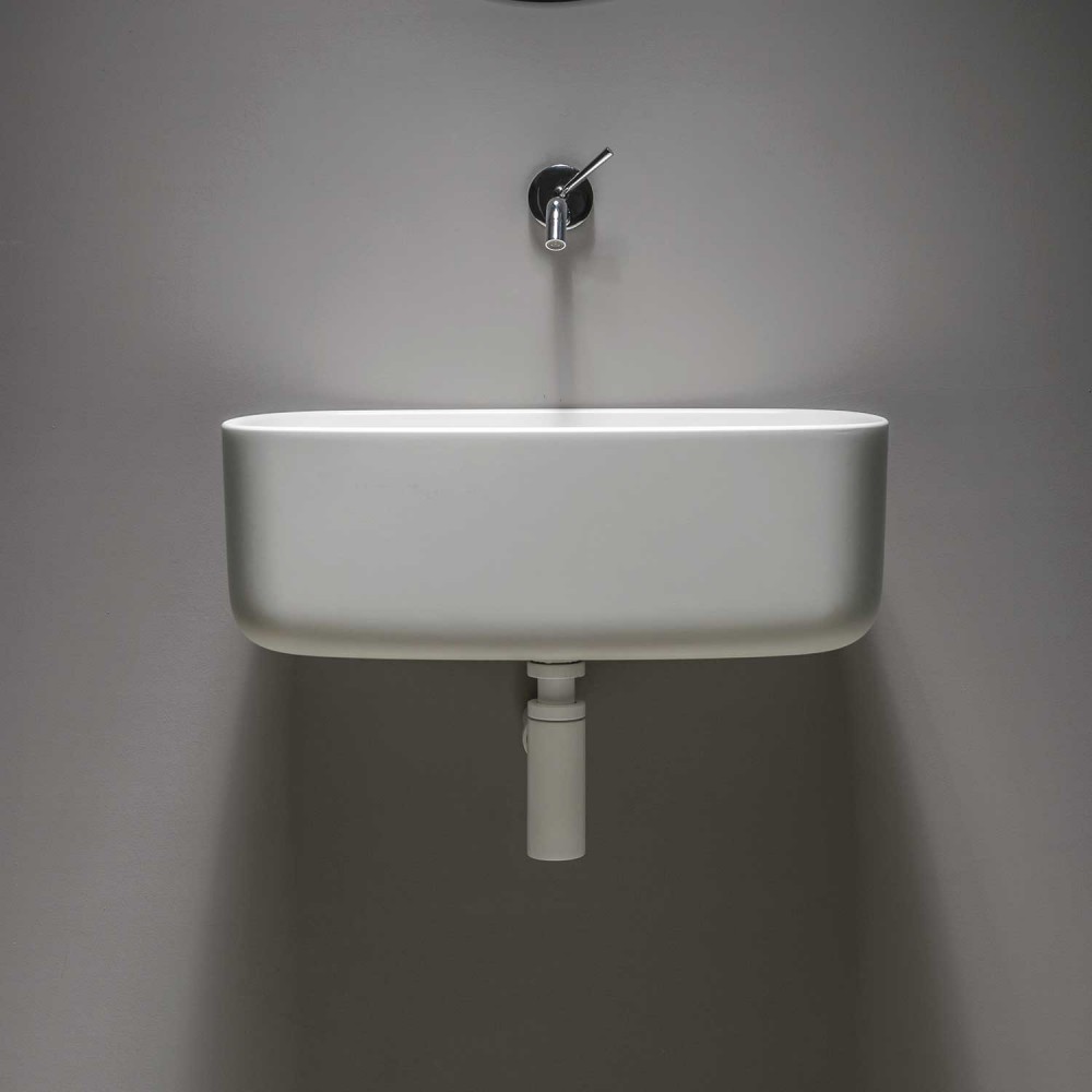 EVLABOU Подвесная раковина настенная прямоугольная EVER Life Design  белая  - Вид №2