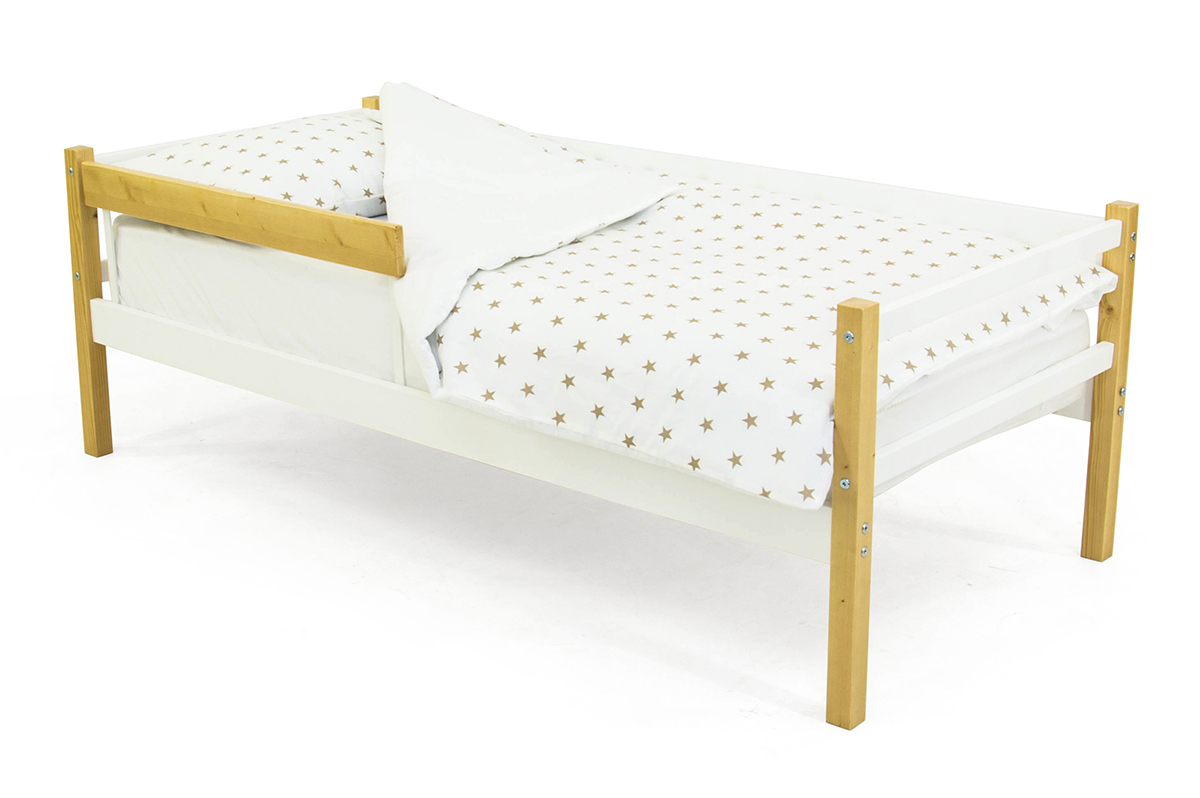Детская кровать-тахта Svogen дерево, белая БЕЛЬМАРКО  326822 Белый;желтый Santreyd  - Вид №1