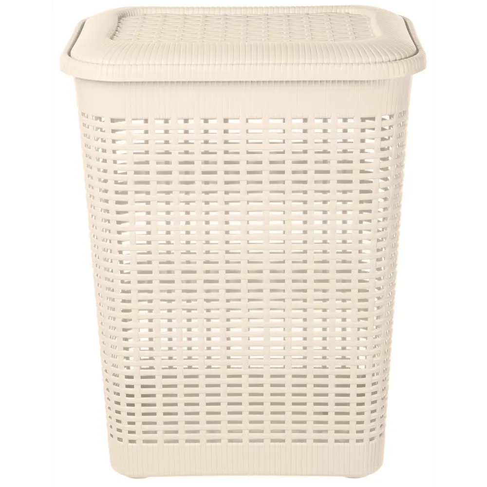 Корзина для белья Бытпласт Rattan Style 30 л полипропилен цвет бежевый Ротанг STLM-2065134 - Вид №1