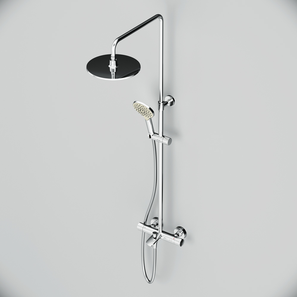F0780564 душ.система набор: смеситель д/ванны/душа с термостатом верх.душ.d 250 мм ручной ду AM.PM Like - Вид №9