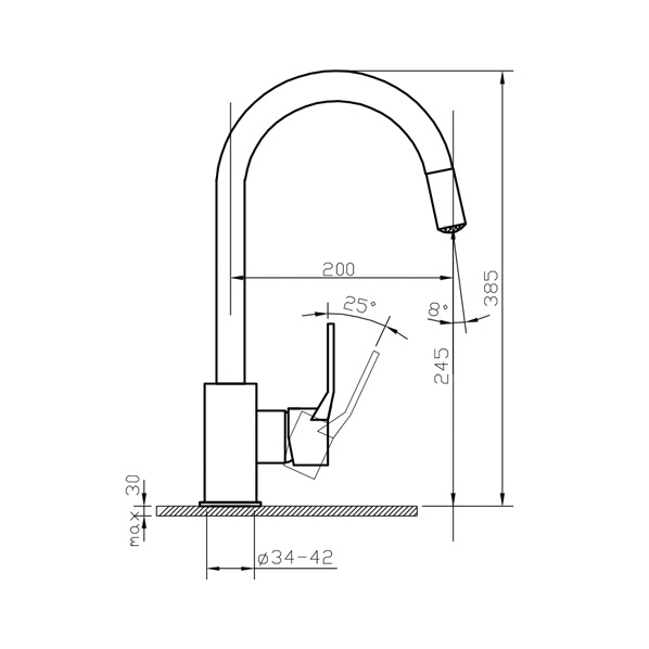 40-03/S Beld  Смеситель для кухни  ARGO kran  - Вид №1