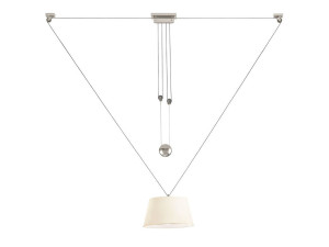 Подвесной светильник из металла и шелка