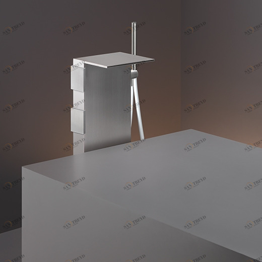 Свободно стоящий прогрессивный смеситель для ванной с водопадом струйного H. 750 мм и цилиндрическая ручной душ диаметр 18 мм  REG16 CEADESIGN 