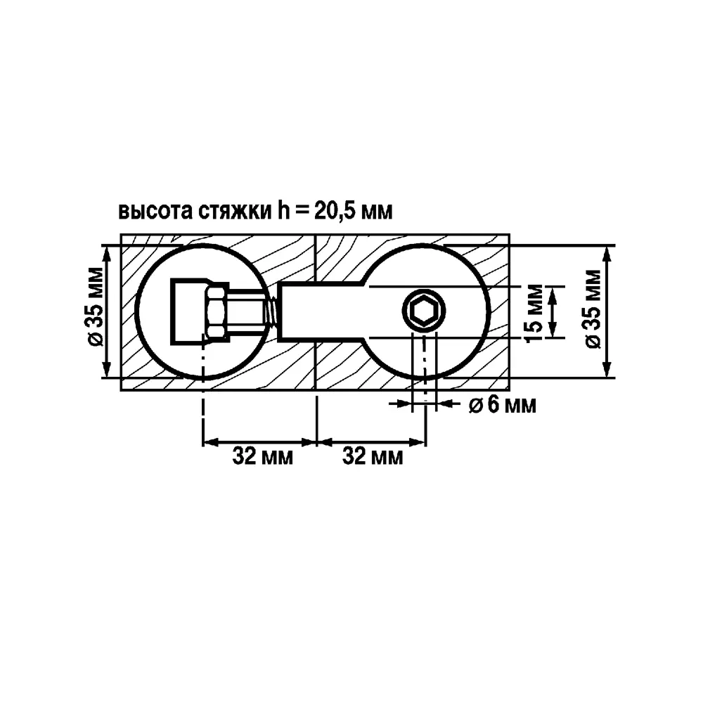 ЕВРОПАРТНЕР Quick - Мебельная стяжка для плит М8x65 мм 89396485 STLM-1399634 - Вид №3