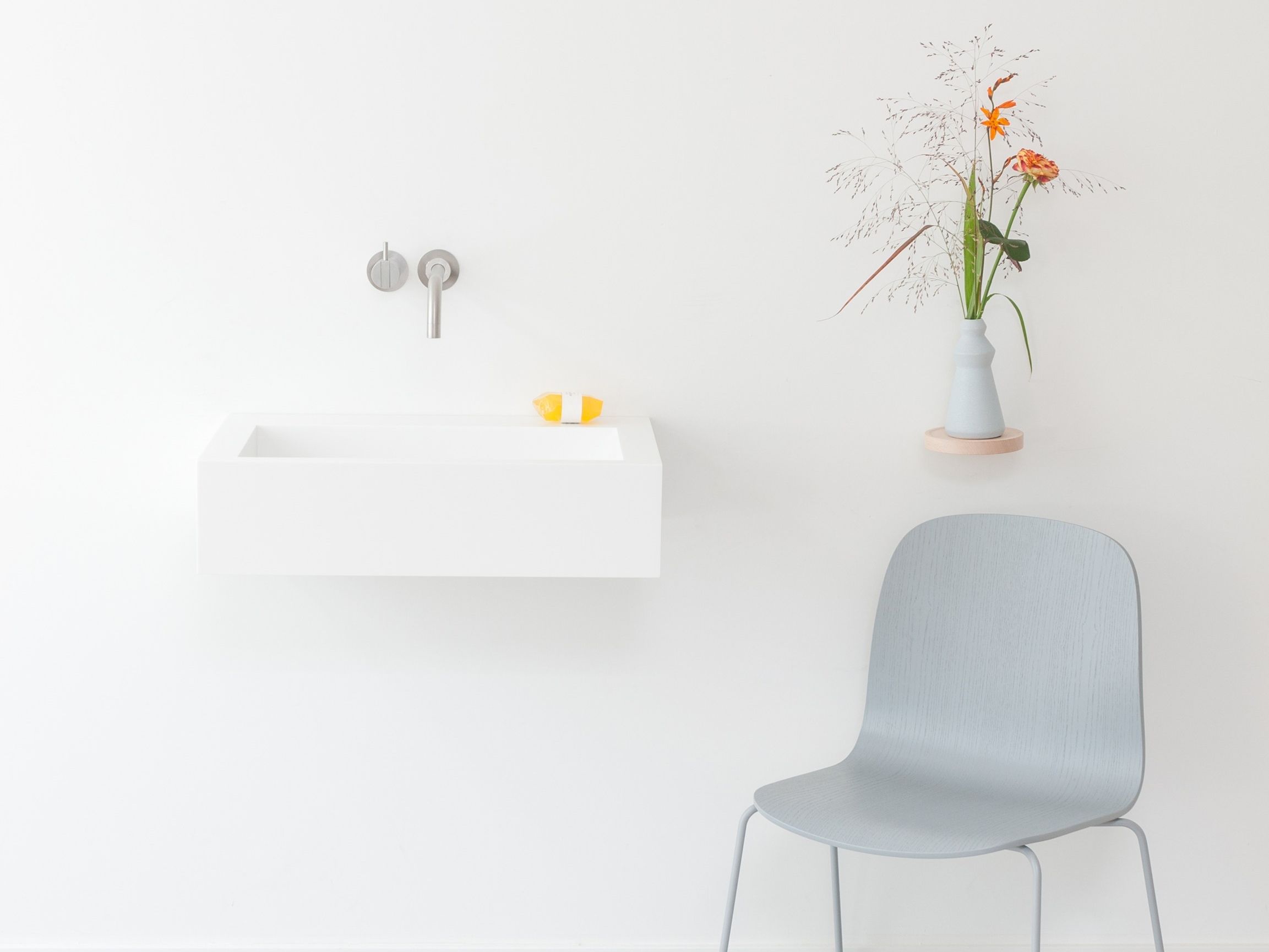 Прямоугольный подвесной умывальник в HIMACS Not Only White ARCH-00100904 - Вид №1