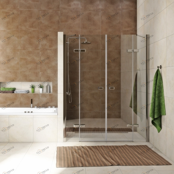 Душевые двери в нишу 200x200 GK-864P стекло прозрачное 6 мм GUTEWETTER TREND DOOR 200X200GK864P