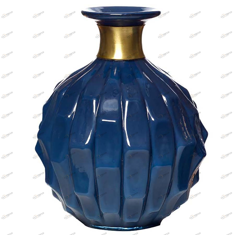 Ваза B&G 21*25 (темно-синяя) GARDA DECOR - 033972 Синий 