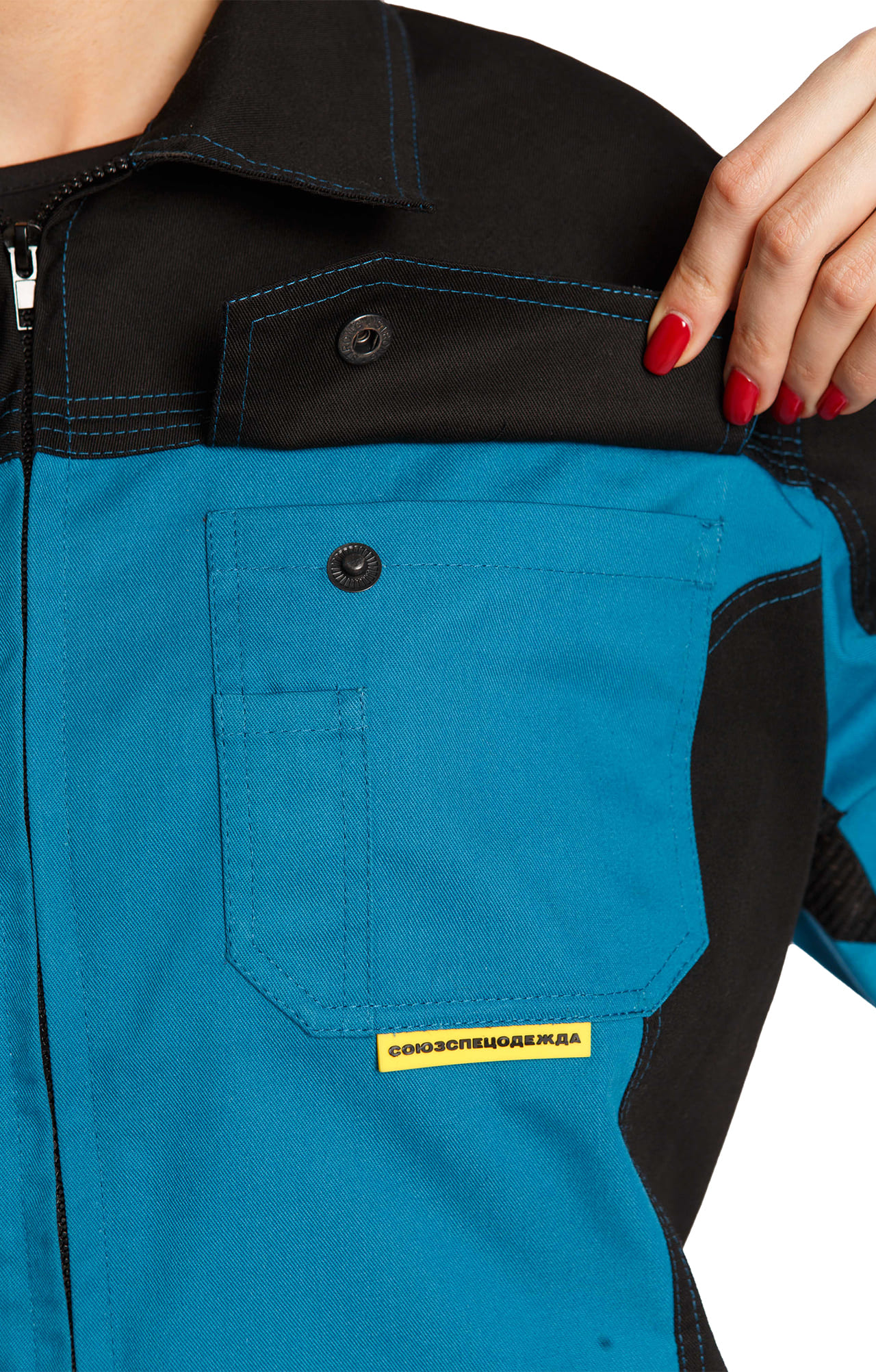 5027154 Костюм  женский аквамарин черный STATUS  Женская размер 48-50/158-164  - Вид №23