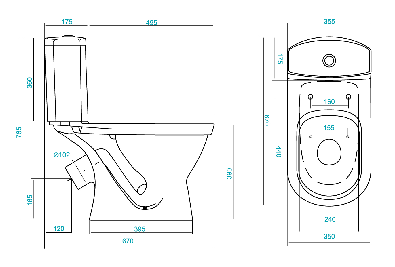 13810 Компакт унитаз с бачком Белый Лобненский Стройфарфор  Россия  - Вид №4