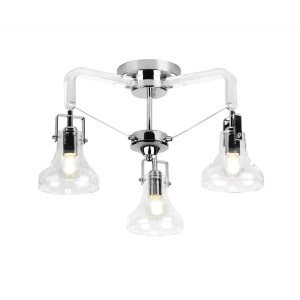 Люстра потолочная Rivoli Scomparsa, 3 лампы, 9 м², цвет прозрачный/хром