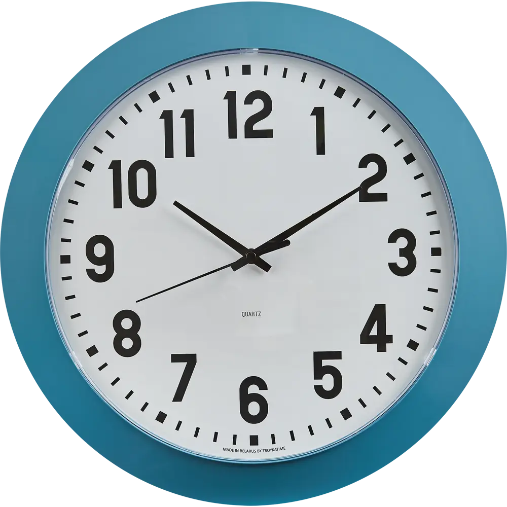 Часы настенные Troykatime Эконом круглые пластик цвет серо-синий бесшумные ø 30.5 см NEO-CLASSIC STLM-2076758