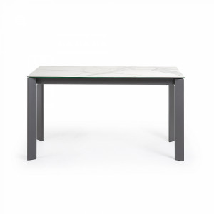 051232 Стол Atta 140 (200) x90 антрацит, керамика La Forma Axis