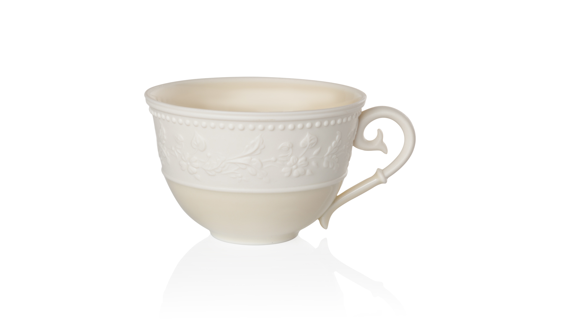 10523393 JL Coquet Чашка чайная с блюдцем 160мл "Джорджия Айвори" Фарфор  - Вид №1