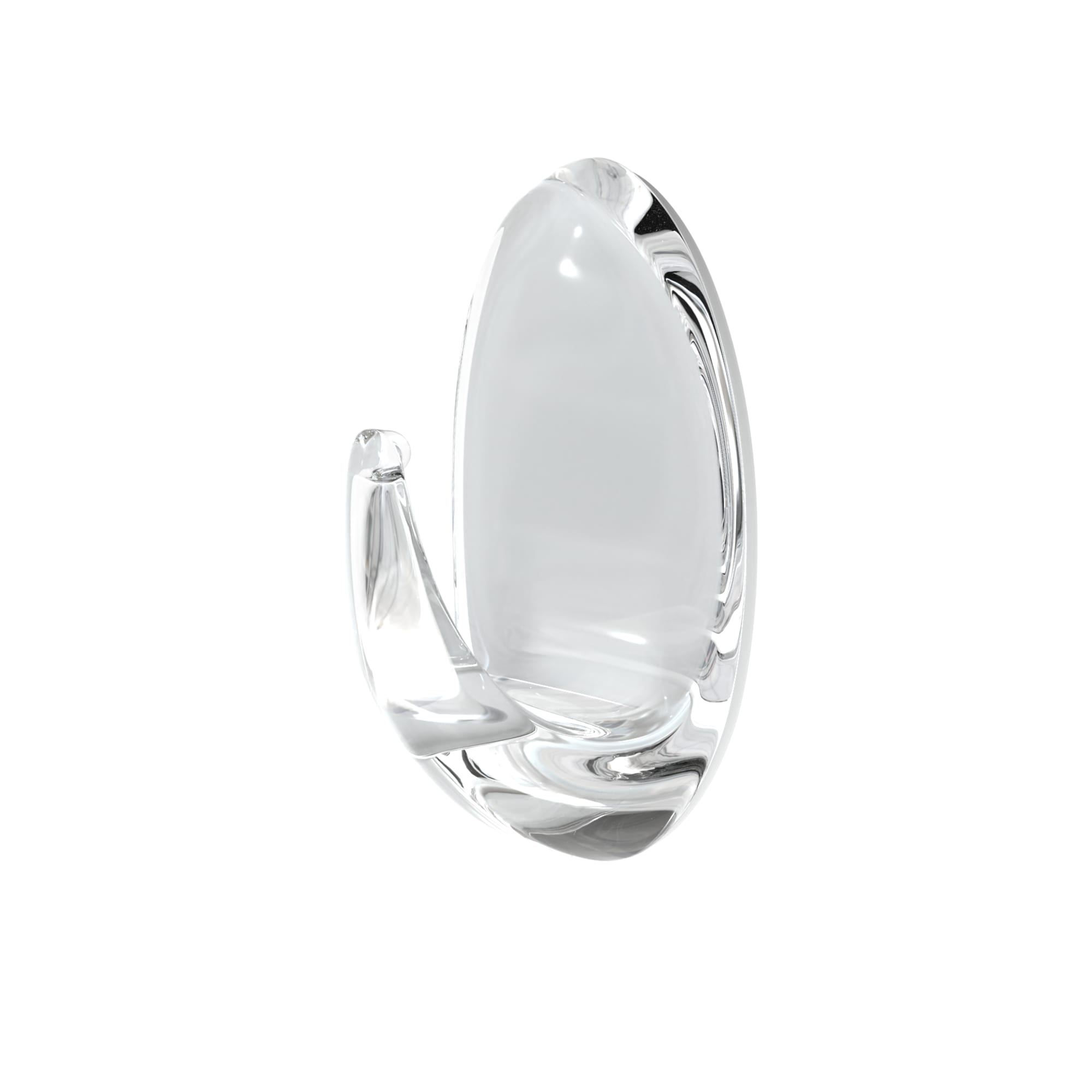 84730546 Крючок-вешалка самоклеящийся овал пластик цвет прозрачный 3 шт. нет Santreyd  - Вид №1